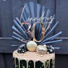 a birthday cake with the number 30 on it