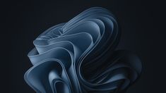 an abstract blue background with wavy lines and curves in the shape of waves on a black background