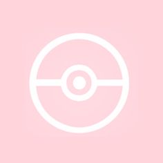 a pink background with a white circle in the middle and an image of a pokemon ball on it