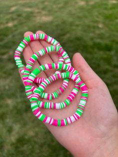 watermelon clay bead bracelet made with love at home! Teal, blue and white Watermelon Clay, Clay Beaded Bracelet, Clay Bead Necklace, Clay Bead Bracelet, Clay Bead, Bead Bracelets, Clay Beads, Bead Bracelet, Cute Jewelry