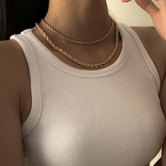 Whether you wear them together or apart, this set of two 18k gold-plated rope chains adds simple elegance to your neckline. Includes two 18k gold-plated rope chains Chain 1: 14" L with 3.9" L Chain 2 : 18" L with 2.7" extender Lobster claw clasp 18k gold-plated copper Rope Necklace, Jewelry Manufacturers, Simple Elegance, Rope Chain, Lobster Claw, Amazing Jewelry, Silver Gold, 18k Gold, Gold Tones