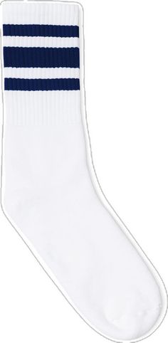 Crew Socks, Polyester Spandex, Navy Blue, Socks, Spandex, Navy, Blue, White, Color