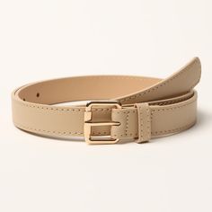 Khaki Casual   PU Leather  PU Buckle Belts    Women Accessories Luxury Beige Women's Belt, Luxury Beige Belted Belts, Guess Bags Black, Lv Men, Guess Bags, Belt Style, Belt Accessories, Bead Charm Bracelet, Buckle Belt