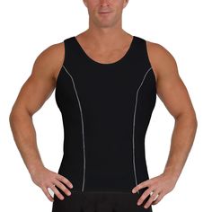 Elevate your fitness and style with the Insta Slim I.S.Pro USA Activewear Muscle Tank T-Shirt. This unique sleeveless compression T-shirt features eye-catching contrast stitching for added appeal, designed to make you look up to 5” slimmer and pounds lighter instantly. Perfect for workouts, casual wear, or as a discreet base layer, this muscle tank is your secret to a more toned and confident appearance. Winchester, Virginia, VA Benefits: Instant Slimming Effect: Look up to 5” slimmer and pounds Supportive Sleeveless Activewear With Built-in Padding, Compression Sleeveless Tops With Built-in Padding, Sleeveless Compression Tops With Built-in Padding, Supportive Gym Tank Top, Supportive Fitted Gym Tank Top, Supportive Fitted Tank Top For Gym, Sleeveless Gym Top With Built-in Padding, Compression Tank Top With Built-in Padding, Sleeveless Tops With Built-in Padding