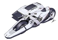 an image of a futuristic vehicle that is white