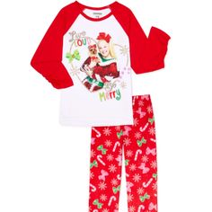 Up For Purchase Is A Brand New/ Nwt Jojo Siwa Pajamas. The Pajamas Are So Adorable And Will Have Your Little Siwanator Ready For The Holidays. The Shirt Is White With Red Raglan Sleeves. The Front If The Shirt Has Large Heart With Jojo And Bowbow Inside. The Shirt Says "Live Loud, Be Merry". The Pants Are Red Fleece With Candy Canes, Snowflakes And Bows All Over. The Pajamas Are 100% Polyester. The Pajamas Are Flame Resistant. As Per Usa Government Regulations, Children's Sleepwear, Pajamas Or L Red Holiday Sleepwear For Sleepover, Red Holiday Sleepwear For Sleepovers, White Holiday Sets For Pajama Party, Playful Christmas Sleepover Sets, White Holiday Bedtime Sets, Holiday White Bedtime Sets, White Bedtime Sets For Holidays, Holiday White Sleepwear For Pajama Party, White Holiday Sleepwear For Pajama Party