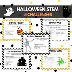 October Halloween fall STEM Activities - 5 Activities and Student Journals Fall Activity 2nd Grade, Class Halloween Activities, Halloween Themed Stem Activities, Halloween Theme Team Building, Halloween Activity 3rd Grade, Halloween For Students, Stem Activities Halloween, Fifth Grade Halloween Activities, Steam Halloween Activities For Kids