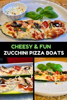 cheesy and fun zucchini pizza boats