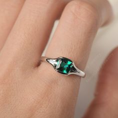 All HANDMADE ITEMS SHIP IN APPROX 8 DAYS Main Stone: Lab created emerald Main Stone Size: cushion cut 6 mm x 6 mm Main Stone Weight: 0.98 carat Side Stone: None Height From The Ring Setting Bottom(to gemstone top): about 4.43 mm Width of Ring band Measure: gradually varied,about 2.28 to 2.3 mm Material: 925 Sterling Silver/14K White Gold/14K Yellow Gold/14k Rose Gold Engraved: Available For FreeNo more than 13 letters) Customized:Of course! Tell me what you want Includes With Order: All of my st Blue Topaz Ring Silver, Vintage Emerald Engagement Ring, Half Bezel Setting, Engagement Ring Solitaire, Half Bezel, Engagement Ring Photos, Lab Created Emerald, London Blue Topaz Ring, Gold Engraving