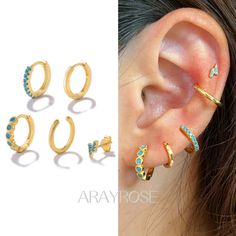 Gift Set Includes: Rounded Ear Cuff (9mm) Turquoise Bezel Hoops (9mm) Turquoise Paved Hoops (9mm) Round Huggie Hoops (9mm Inner Diameter) Lightning Studs 18k Gold Over 925 Solid Silver Turquoise Gemstone Nickel Free Hypoallergenic For Sensitive Skin Lightweight, Perfect For Everyday Wear Hypoallergenic Shop More: Winter Fall Summer Spring Boho Gypsy Hippie Beachy Birthday Gift Resort Bohemian Preppy Girly Trendy Date Night Minimalist Y2k Cottagecore 90s 00s 70s Christmas Thanksgiving Date Night Turquoise Huggie Earrings, Beachy Birthday, 70s Christmas, Turquoise Earring, Pink Art Deco, Earring Stack, Boho Bridesmaid, Spring Boho, Earrings Ear