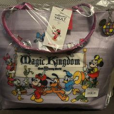 Walt Disney World 50th Anniversary Tote Bag By Harveys Vault Bag Brand New Celebrate The 50th Anniversary Of The Most Magical Place On Earth With This Tote Bag From Harveys, Made Using Their Signature Seatbelt Fabrication. You'll Be Able To Lose Yourself In Nostalgic Memories But Will Always Be Able To Find Your Way Back As One Side Features The Original Map Of Walt Disney World As It Was When It Opened In 1971. Made Of Durable Automotive Seatbelts Map Of Magic Kingdom From 1971 On One Side Mick Disney Bags For Daily Use, Daily Disney Style Bag, Disney Rectangular Shoulder Bag For Travel, Disney Style Rectangular Shoulder Bag For Travel, Disney Style Shoulder Bag For Travel, Disney Style Shoulder Bag With Removable Pouch, Disney Style Shoulder Bag For Everyday Use, Disney Rectangular Travel Bag, Disney Rectangular Bags For Disney Fan Events