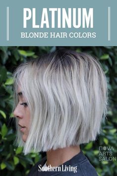 Grey To Platinum Blonde Hair, Ashy Hair Color Blonde, Cool White Blonde Hair, Platinum With Ash Lowlights, Best Platinum Blonde Hair Color, Pale Platinum Blonde Hair, Blond Gray Hair Color Shades, Short Blonde Winter Hair, Platinum Blonde Hair With Lowlights Bob