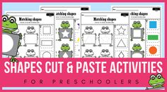 the shapes and pastee activities for preschoolers to use in their homeschool