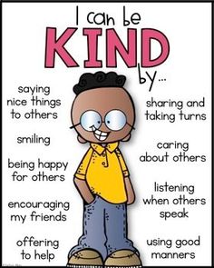 a poster with the words i can be kind written on it, and an image of a