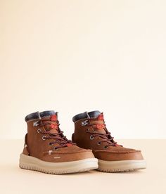 Boys - HEYDUDE Bradley Classic Boot - Brown 3 Cognac Lightweight faux leather boot Stretch drawcord laces Cushioned foam footbed Flex & fold technology Matching little boy&apos;s boot. All man made materials. Apparel & Accessories > Shoes Slip-resistant Lace-up Adventure Boots, Casual Brown Insulated Lace-up Boots, Brown Mid-top Boots With Laces, Adventure Boots With Laces And Round Toe, Laced Round Toe Boots For Adventure, Lace-up Round Toe Boots For Adventure, Faux Leather Boots, Boys Boots, Classic Boots