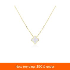 in stock Luxury Yellow Gold Necklaces With Elegant Design, Luxury Yellow Gold Necklace With Elegant Design, Elegant Flower Pendant Jewelry With Polished Finish, Timeless White Gemstone Necklace, Luxury 14k Gold Pearl Pendant Jewelry, Luxury 14k Gold Jewelry With Pearl Pendant, White 14k Gold Clavicle Chain Necklace, White Gold Plated Flower Pendant Jewelry, Luxury White Round Pendant Jewelry