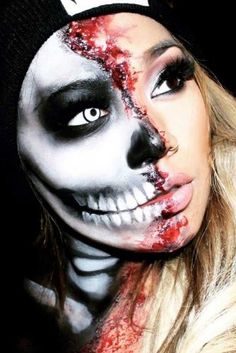 Makeup Clown, Fantasy Make-up, Halloween Make-up Looks, Horror Make-up, Creepy Halloween Makeup, Skeleton Makeup, Halloween Makeup Pretty