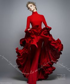 Sasha Luss in “Ruffles” for Harper’s Bazaar Latin America  by Benjamin Kanarek Sasha Luss, Prom Dress 2013, Simply Red, Fashion Gowns, Feminine Beauty, Harpers Bazaar, Gorgeous Gowns, Wearing Red, Beautiful Gowns