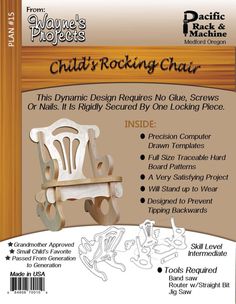 a wooden rocking chair with instructions on how to build it and how to use it