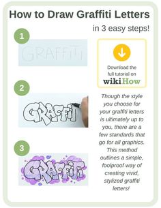 how to draw graffiti letters in 3 easy steps step by step instructions for beginners