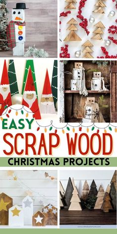 easy scrap wood christmas projects with text overlay