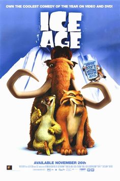 the ice age movie poster is shown