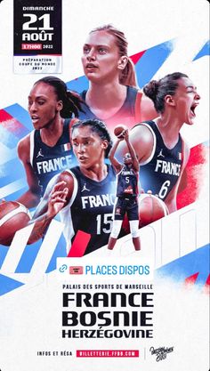 an advertisement for france's women's basketball team