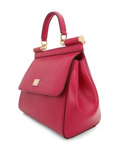 Dolce & Gabbana Sicily Leather Crossbody Bag - Farfetch Dolce And Gabbana Bag, Sicily Bag, Dolce And Gabbana Handbags, Medium Handbags, Nylon Tote Bags, Pink Dark, Nylon Tote, Cell Phone Holder, Sicily