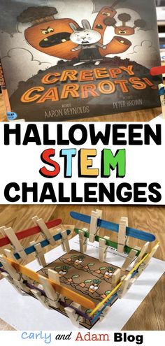 Fall Stem Challenges, Halloween Read Alouds, Halloween Stem Challenge, Halloween Stem Activities, Halloween Classroom Activities, Writing Challenges, Halloween Lesson