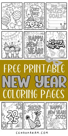 free printable new year coloring pages for kids to color and share with each other