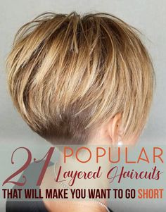 21 Popular Layered Haircuts That Will Make You Want to Go Short Short Layered Bob Haircuts, Short Hair Back, Hairstyle For Chubby Face, Short Shaggy Haircuts, Short Choppy Haircuts, Straight Hair Cuts, Pixie Haircut For Thick Hair, Growing Out Short Hair Styles, Medium Short Hair