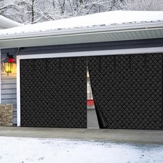 Magnetic Thermal Insulated Garage Door Curtain for Winter：Upgrade to our 7.15 ft garage door screen to cover expansive garage spaces! The seamless magnetic closure ensures a tight, draft-free seal every time, delivering superior insulation that keeps your garage warm in winter and cool in summer. Enjoy a comfortable temperature all year long! VEVOR Size: 9" H x 16" L x 13" D | VEVOR Garage Door Screen for Winter Garage Door Insulation Kit | 9" H x 16" L x 13" D | Wayfair Garage Door Plastic Cover, Magnetic Garage Door Panels, Garage Door Screen, Insulated Garage, Garage Screen Door, Camper Repair, Garage Door Insulation, Door Screen, Door Coverings