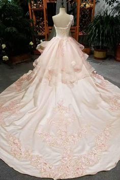 This dress could be custom made, there are no extra cost to do custom size and color. Wedding Dresses One Shoulder, One Shoulder Ball Gown, Asymmetrical Prom Dress, Dress Satin Bridesmaid, Ombre Prom Dresses, 2020 Wedding Dresses, Lace Homecoming Dresses Short, Affordable Prom Dresses, Bridesmaid Dress Sizes