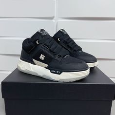 AMR MA-1 Black Sneakers Available size 35-46It comes with a Dust box, Care manual, Tag, and Paper bag. Contact for Further Details Black Sneakers, Designer Sneakers, Clutch Bag, Paper Bag, Men's Shoes, Shoulder Bag, Tote Bag, Sneakers, Black