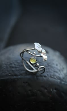 ITEM DESCRIPTION: This ring can be adjustable 5 - 6 (US and Canada) J 1/2 - M (UK and AU) Weight - 2 g. I made this plant ring of sterling silver and rainbow moonstone. It's so delicate and dainty! Two tiny ginkgo leaves look very elegant. Silver leaf ring will be a great addition to your jewelry collection or the present for someone whom you love. I can make this ring with various stones - just write to me to discuss the details. I'm always open to custom orders. This handmade ring will come to Fantasy Rings, Plant Ring, Class Jewelry, Forest Ring, Plant Rings, Botanical Ring, Silver Leaf Ring, Fantasy Ring, Silversmith Jewellery