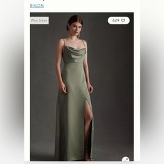 a woman in a green dress is on the instagram page