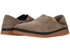 Chaco Revel - Women's Shoes : Natural Brown : Style up your everyday look this season with the sleek silhouette and cozy feel of the Chaco Revel slip-on shoes. Casual slip-on shoes made of cozy felted uppers with gore panels for easy on and off. Soft fleece lining for a warm interior feel. Women's-specific removable LUVSEAT PU footbed provides incredible underfoot support and comfort. Recycled polyester sockliner for added comfort. Lightweight crepe-textured rubber outsole with a 2 mm lug depth. Leisure Slip-ons With Cushioned Footbed And Round Toe, Comfortable Slip-ons For Leisure, Comfortable Brown Slip-ons With Textured Sole, Winter Cushioned Slip-ons, Brown Slip-ons With Textured Footbed, Outdoor Slip-ons With Textured Sole, Comfortable Textured Sole Slip-on Slippers, Brown Textured Footbed Slip-ons, Textured Sole Slip-on Slippers