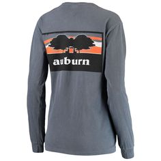 Declare your dedication to the Auburn Tigers in an unmistakable way with this extraordinary Comfort Colors Campus Skyline oversized T-shirt! Brand: Summit Sportswear Crew neck Distressed graphics on back for a vintage look Imported Long sleeve Machine wash, tumble dry low Material: 100% Cotton Officially licensed Screen print graphics Sizing Tip: Product runs true to size. If you are in between sizes, we recommend ordering the smaller size. Sporty Gray T-shirt For Fall, Sporty T-shirt For Fall Sports Events, College Athleisure Tops With Relaxed Fit, Moisture-wicking Tops For Sports Events In Fall, Athleisure Tops For College With Relaxed Fit, Relaxed Fit Athleisure Tops For College, Collegiate Gray Tops For Sports Season, Collegiate Style Gray Tops For Sports Season, Gray Sporty T-shirt For Fall