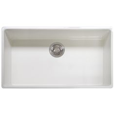 a white kitchen sink on a white background