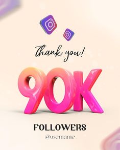 thank you 90k followers with instagram