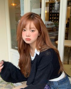 Light Brown Orange Hair, Kpop Hair Dye, Orange Brown Hair, Red Orange Hair, California Hair, Ginger Hair Color