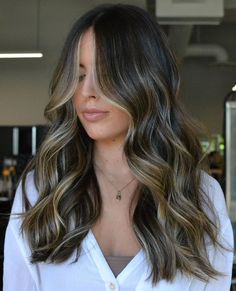 Madison Quinn Hair, Neutral Highlights On Dark Hair, Bayalage Dark Hair, Balayage On Black Hair, Black Hair Ideas, Hair Adviser