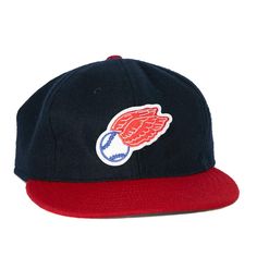 Rochester Red Wings 1950 Vintage Ballcap – Ebbets Field Flannels Classic Red Six-panel Baseball Cap, Retro Visor Baseball Cap, Vintage Red Six-panel Baseball Cap, Retro Six-panel Baseball Cap For Baseball Season, Retro Six-panel Fitted Hat For Baseball Season, Retro Flat Bill Baseball Cap For Baseball Season, Vintage Red Six-panel Hat, Retro Red Visor Baseball Cap, Retro Red Hats For Baseball Season