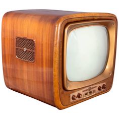 an old fashioned television set with no screen