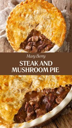 Mary Berry Steak And Mushroom Pie British Steak Pie Recipe, Double Crust Beef Pot Pie Recipe, Epic Chunky Beef And Mushroom Pie, Beef Mushroom Pie, Steak Mushroom Pie, Steak And Mushroom Pie Recipes, Beef Pies Recipes, Pie Recipes Easy Savoury