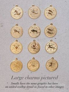 "Gold plated Charm on a gold filled chain. Small charm measures approximately 0.4 inches (10mm). Large charm measures approximately 0.7 inches (17mm). small necklace measures 16\" and has a 2\" extender for a total length of 18\". large necklace measures 18\" and has a 2\" extender for a total length of 20\" Please read my shop policies to learn more about the composition and proper care for each item purchased. Listing is for one Necklace. Images are meant to show you how the necklace fits/look Gold Zodiac Sign Charm Necklace As Gift, Gold Zodiac Sign Charm Necklace For Gift, Gold Charm Necklace With Zodiac Sign For Gift, Gold Zodiac Sign Pendant Charm Necklace, Gold Dainty Zodiac Sign Charm Necklace, Personalized Gold Celestial Charm Necklaces, Gold Celestial Charm Necklace With Zodiac Sign, Gold Celestial Zodiac Sign Charm Necklace, Celestial Style Gold Charm Necklace With Zodiac Sign