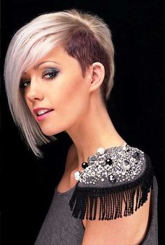 Best Short Punk Haircuts | http://www.short-haircut.com/best-short-punk-haircuts.html Badass Hairstyles, Short Punk Haircuts, Punk Haircut, Short Punk Hair, Half Shaved Hair, Cortes De Cabello, Punk Hair, Girl Haircuts, Shaved Hair