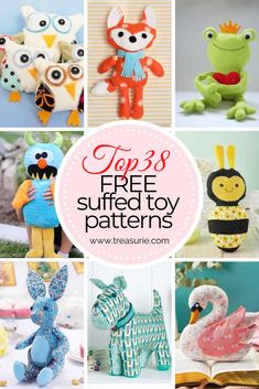 top 8 free stuffed toy patterns for kids and adults to make in their own hands