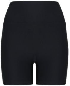 Black Leggings With Built-in Shorts For Yoga, Compressive Knee-length Biker Shorts, Sleek Black 4-way Stretch Leggings, Sleek Black Leggings With 4-way Stretch, High Waist Elastane Biker Shorts, Sleek Sports Bottoms In Elastane, Fitted High-waisted Biker Shorts Shapewear, Fitted High-waisted Shapewear Biker Shorts, Stretch High Waist Biker Shorts With Wide Waistband