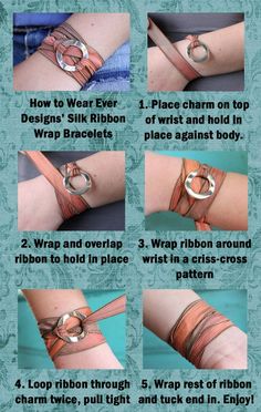 Simpul Dasi, Silk Wrap Bracelets, Surfer Jewelry, Seafoam Color, Ribbon Bracelets, Fabric Bracelets, Ribbon Jewelry, Ribbon Wrap, Textile Jewelry